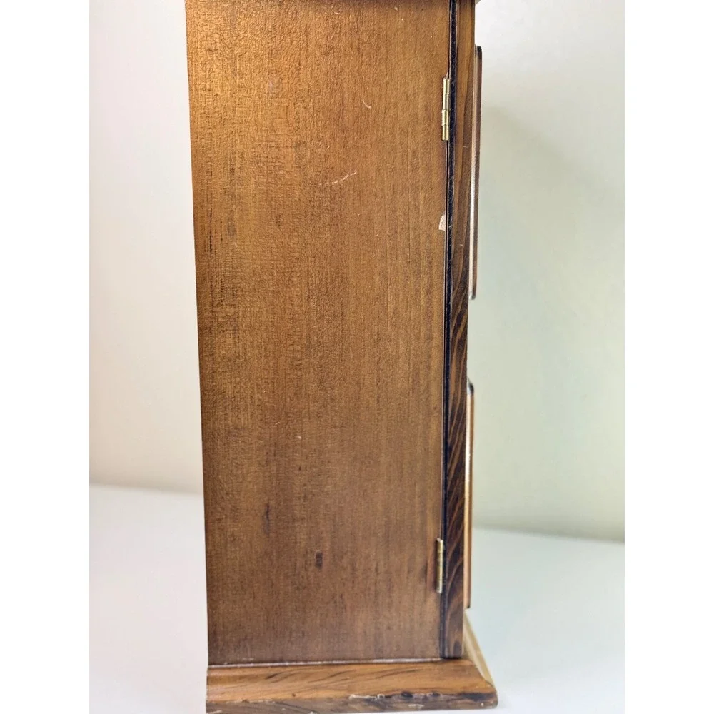Vintage 1981 Avon Team Leader Jewelry Box Wooden Armoire Mirror 6 Drawers